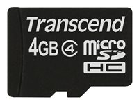 Transcend - flash-minneskort - 4 GB - microSDHC TS4GUSDC4