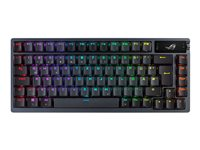 ASUS ROG Azoth - tangentbord - 75% mini-keyboard - med OLED-display - QWERTZ - tysk - svart Inmatningsenhet 90MP0316-BKDA01