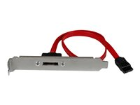 StarTech.com 18in 1 Port SATA to eSATA Plate Adapter - External SATA Plate - 6Gbps eSATA Port - Internal SATA to eSATA Adapter - 18 inch (ESATAPLT18IN) - SATA intern till extern panel - 45.72 cm ESATAPLT18IN