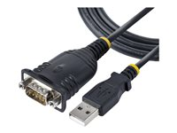 StarTech.com 3ft (1m) USB to Serial Cable, DB9 Male RS232 to USB Converter, USB to Serial Adapter for PLC/Printer/Scanner/Network Switches, USB to COM Port Adapter - Prolific IC, Automatic Handshake, Windows/macOS (1P3FP-USB-SERIAL) - seriell kabel - DB-9 till USB - 1 m 1P3FP-USB-SERIAL