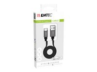 EMTEC T700 - USB typ C-kabel - 24 pin USB-C till 24 pin USB-C - 1.2 m ECCHAT700TC2