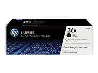 HP 36A - 2-pack - svart - original - LaserJet - tonerkassett (CB436AD) CB436AD