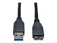 Eaton Tripp Lite Series USB 3.0 SuperSpeed Device Cable (A to Micro-B M/M) Black, 6 ft. (1.83 m) - USB-kabel - Micro-USB typ B till USB typ A - 1.83 m U326-006-BK