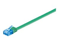 MicroConnect nätverkskabel - 3 m - grön V-UTP6A03G-FLAT