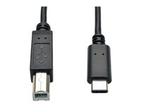 Eaton Tripp Lite Series USB-C to USB-B Cable - USB 2.0, (M/M), 6 ft. (1.83 m) - USB typ C-kabel - 24 pin USB-C till USB typ B - 1.83 m U040-006