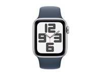 Apple Watch SE (GPS) 2a generation - silveraluminium - smart klocka med sportband - stormbl¨ - 32 GB MRE23QF/A