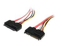 StarTech.com 12in 22 Pin SATA Power and Data Extension Cable - 1ft SATA data power Extension - 12 inch SATA Extension - SATA-förlängningskabel - 30.5 cm SATA22PEXT