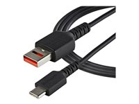 StarTech.com Säker laddningskabel på 1 m - USB-A till USB-C-datablockerarkabel för endast laddning - Laddningskabel utan data för telefon/surfplatta - Datablockerande USB-kabeladapter - USB typ C-kabel - USB (endast ström) till USB-C (enbart ström) - 100 cm USBSCHAC1M