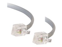 C2G RJ11 6P4C Straight Modular Cable - telefonkabel - 5 m - grå 83866