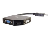 C2G DisplayPort to HDMI, VGA, DVI Adapter Converter - M/F - videokonverterare - svart 54340