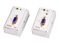 ATEN VanCryst VE157 VGA/Audio Cat 5 Extender with MK Wall Plate, Transmitter & Receiver - förlängd räckvidd för audio/video - VGA VE157-AT-G