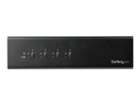 StarTech.com 4 Port Dual Monitor DVI KVM Switch - Dual Screen Display Compact USB KVM Switch with USB 3.0 Hub & Audio - TAA Compliant - omkopplare för tangentbord/video/mus/ljud/USB - 4 portar - TAA-kompatibel SV431DD2DU3A