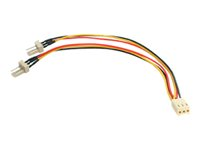 StarTech.com 6in TX3 Fan Power Splitter Cable - Fan power splitter - 3 pin internal power (F) to 3 pin internal power (M) - 5.9 in - TX3SPLITTER - strömdelare för fläkt - 3 PIN intern effekt till 3 PIN intern effekt - 15 cm TX3SPLITTER