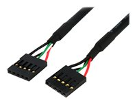 StarTech.com 24in Internal 5 pin USB IDC Motherboard Header Cable F/F - USB cable - 5 pin IDC (F) to 5 pin IDC (F) - USB 2.0 - 2 ft - black - USBINT5PIN24 - USB-kabel - 5-stifts IDC till 5-stifts IDC - 60.7 cm USBINT5PIN24