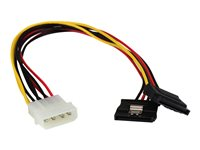 StarTech.com 12in LP4 to 2x Latching SATA Power Y Cable Splitter Adapter - 4 Pin LP4 to Dual SATA Y Splitter - strömadapter - 4 pin intern effekt till SATA-ström - 30 cm PYO2LP4LSATA