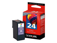 Lexmark Cartridge No. 24 - färg (cyan, magenta, gul) - original - bläckpatron - LRP 18C1524E