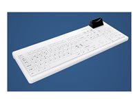 Active Key AK-C8200F - tangentbord - hygien - med smart ID-kortläsare - QWERTZ - tysk - svartvitt Inmatningsenhet AK-C8200F-UV-BW/GE