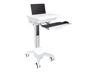 Multibrackets M Universal Workstation Cart NB vagn - för notebook/tangentbord/mus - vit, silver 7350073730766