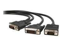 StarTech.com 6 ft DVI-I Male to DVI-D Male and HD15 VGA Male Video Splitter Cable - DVI to VGA connector - 6ft DVI to VGA Cable (DVIVGAYMM6) - DVI-delare - 1.8 m DVIVGAYMM6