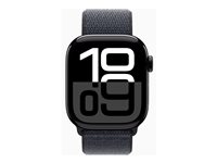 Apple Watch Series 10 (GPS + Cellular) - jet black aluminum - smart klocka med sportögla - ink - 64 GB MWX83QN/A