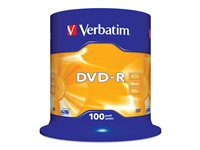 Verbatim - DVD-R x 100 - 4.7 GB - lagringsmedier 43549