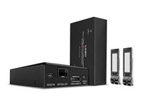 LINDY 300m Fibre Optic DisplayPort 1.2 & USB KVM Extender - sändare och mottagare - förlängare för tangentbord/video/mus/USB - DisplayPort 39376