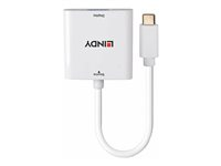 Lindy - videokort - 24 pin USB-C till HD-15 (VGA) - 11 cm 43355