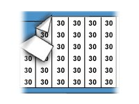 Brady Solid Numbers Wire Marker Card Legend 30 - lednings/kabelmärkare (förtryckt) WM-30-PK