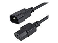 StarTech.com 1 m strömförlängningskabel, C14 till C13, 10 A 125 V, 18AWG, förlängningskabel för datorer, IEC-320-C14 till IEC-320-C13 AC-förlängningskabel för strömförsörjning, UL-listad - förlängningskabel för ström - power IEC 60320 C13 till IEC 60320 C14 - 1 m PXT1001M