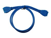 Inter-Tech - USB-förlängningskabel - 20-stifts USB 3.0 överdel till 20-stifts USB 3.0 överdel - 50 cm 88885315