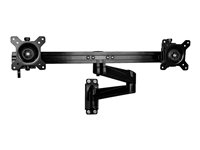 StarTech.com Wall Mount Dual Monitor Arm, Articulating Ergonomic VESA Wall Mount for 2x 24" Displays, Synchronized Adjustable Crossbar, Tilt/Swivel/Rotate, Double Screen Mount Bracket - Multi Monitor Wall Mount (ARMDUALWALL) konsol - justerbar arm - för 2 monitorer ARMDUALWALL