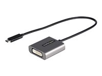 StarTech.com USB C to DVI Adapter, 1920x1200p, USB-C to DVI-D Adapter, USB Type C to DVI Monitor, Video Converter, Thunderbolt 3 Compatible, USB-C to DVI Dongle, 12" Long Attached Cable - USB C Display Adapter (CDP2DVIEC) - videokort - 24 pin USB-C till DVI-I - 38 cm CDP2DVIEC