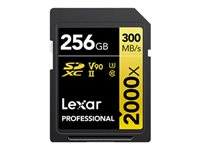 Lexar Professional GOLD Series - flash-minneskort - 256 GB - SDXC UHS-II LSD2000256G-BNNNG