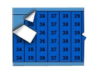 Brady Consecutive Numbers Wire Marker Card Legend 34-66 - lednings/kabelmärkare (förtryckt) WM-34-66-BL-PK