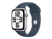 Apple Watch SE (GPS) 2a generation - silveraluminium - smart klocka med sportband - stormbl¨ - 32 GB MREC3DH/A