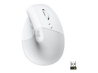 Logitech Lift for Business - vertikal mus - Bluetooth, 2.4 GHz - offwhite 910-006496