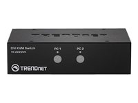 TRENDnet TK 222DVK - omkopplare för tangentbord/video/mus/ljud/USB - 2 portar TK-222DVK