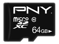 PNY Performance Plus - flash-minneskort - 64 GB - microSDXC P-SDU64G10PPL-GE