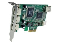 StarTech.com 4 Port PCI Express Low Profile High Speed USB Card - PCIe USB 2.0 Card - PCI-E USB 2.0 Card (PEXUSB4DP) - USB-adapter - PCIe - 4 portar PEXUSB4DP