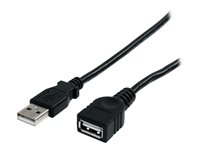 StarTech.com 3 m svart USB 2.0-förlängningskabel A till A – M/F - USB-förlängningskabel - USB till USB - 3 m USBEXTAA10BK