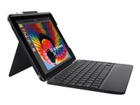 Logitech Slim Combo - tangentbord och foliefodral - QWERTY - brittisk - svart Inmatningsenhet 920-009047