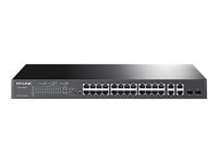 TP-LINK Smart PoE Switch T1500-28PCT - switch - 24 portar - rackmonterbar TL-SL2428P