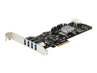 StarTech.com PCI Express (PCIe) SuperSpeed USB 3.0-kortadapter med 4 portar och 4 dedicerade kanaler på 5 Gbps – UASP – SATA/LP4-ström - USB-adapter - PCIe x4 - USB 3.0 x 4 PEXUSB3S44V