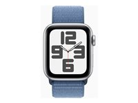 Apple Watch SE (GPS + Cellular) 2a generation - silveraluminium - smart klocka med sportögla - winter blue - 32 GB MRGQ3QF/A