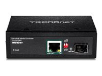 TRENDnet TI-UF11SFP - fibermediekonverterare - 10Mb LAN, 100Mb LAN, 1GbE - TAA-kompatibel TI-UF11SFP