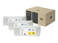 HP 81 - 3-pack - gul - original - bläckpatron C5069A