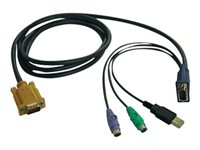 Tripp Lite 10ft USB / PS2 Cable Kit for KVM Switch B020-U08 / U16 10' - tangentbords-/video-/mus-/USB-kabel - 3 m P778-010