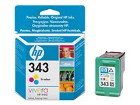 HP 343 - 2-pack - färg (cyan, magenta, gul) - original - bläckpatron CC575EE