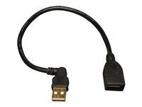 Eaton Tripp Lite Series USB Extension Cable (USB-A Right-Angle M to USB-A F), 10-in. (25.4 cm) - USB-förlängningskabel - USB till USB - 25.4 cm U005-10I