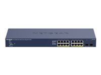 NETGEAR GS716TP - 16-port Gigabit Ethernet PoE+ Smart Managed Pro Switch with 2 SFP Ports and Cloud Management - switch - 16 portar - smart - rackmonterbar GS716TP-100EUS